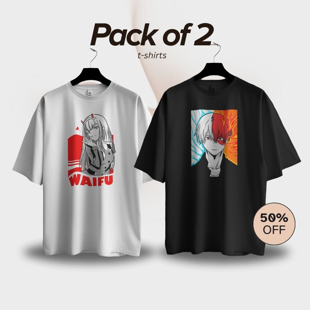 Waifu + Todoroki T-Shirt Combo
