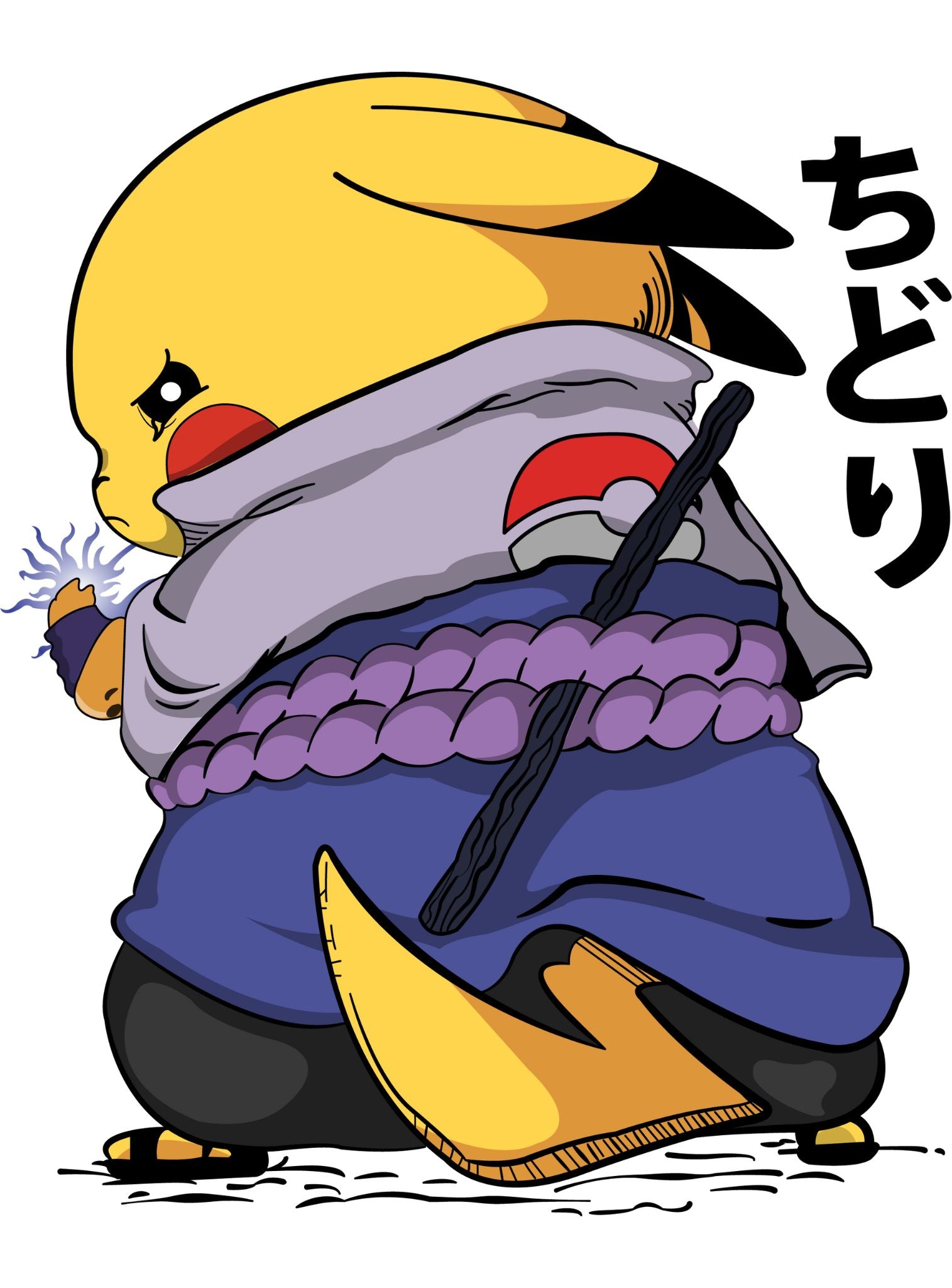 Pokemon x Naruto Pikachu T-shirt