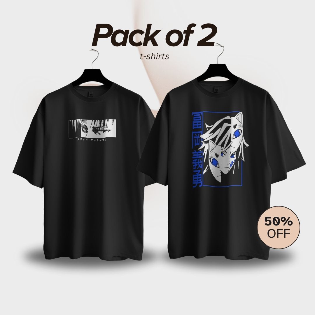Demon Slayer + Levi T-Shirt Combo